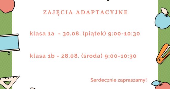 Zajęcia adaptacyjne klas 1