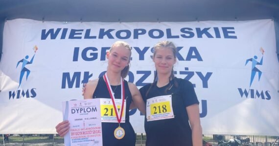 XXVI Wielkopolskie Igrzyska Młodzieży Szkolnej w LA- I miejsce w biegu na 600 m dla Hani Mielcarek
