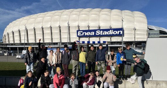 Klasa 3B na stadionie Lecha Poznań